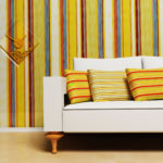 a nice interior with the colored stripes