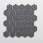 mozaika ceramiczna - heksagon duży ciemno szary matowy  (1)