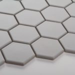 mozaika ceramiczna - heksagon duży jasno szary matowy