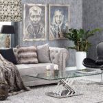 Dekoria.pl, roleta Capri z kolekcji Modern, ława Escada, sofa Chesterfield Classic Velvet Light Grey