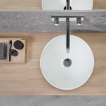 2022 Bathroom VariForm oak lay-on washbasin top view_Big Size