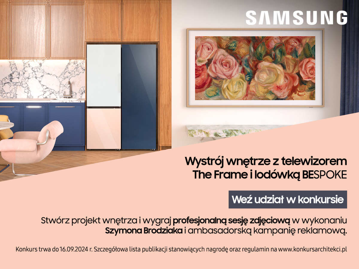 Konkurs Samsung_Wystrój wnętrze z telewizorem The Frame i lodówką Bespoke (4)