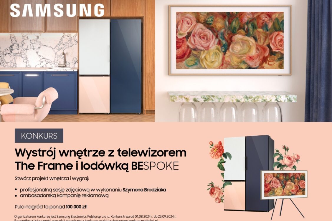 Konkurs Samsung_Wystrój wnętrze z telewizorem The Frame i lodówką Bespoke (11)